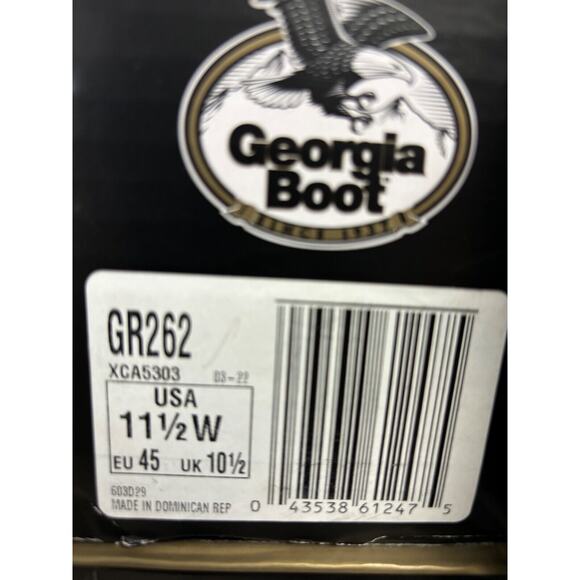 Georgia Giant Mens Sz 11.5 W (Wide Width) Brown Leather Chelsea Work Ankle Boots main image 6